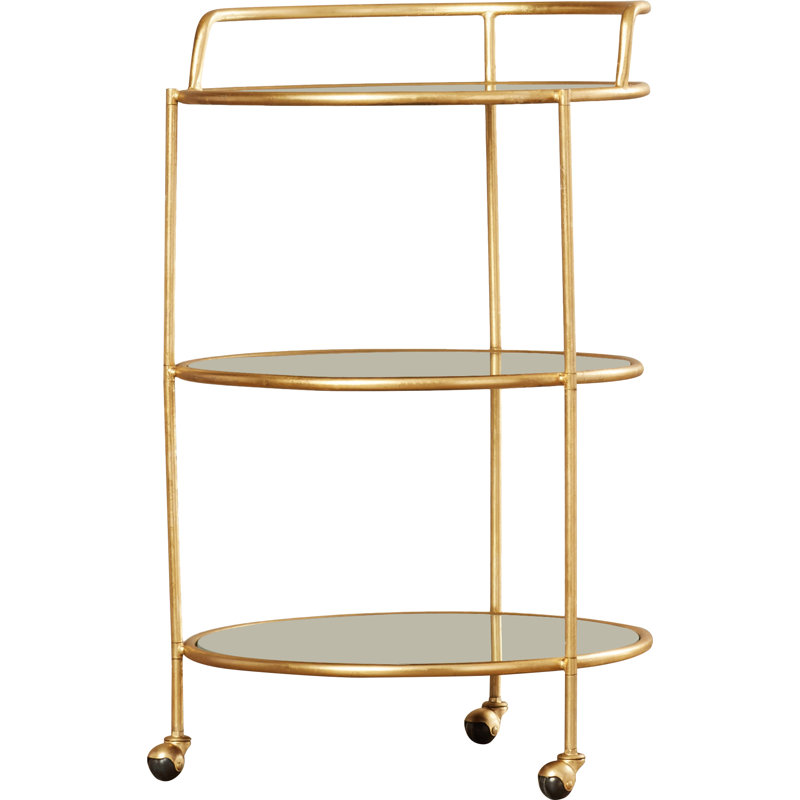 Oxendine Metal Bar Cart, Gold