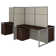 Easy Office Rectangle 4 Person Cubicle with Cable Management