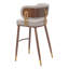 Tabouret de bar Brew beige et noyer