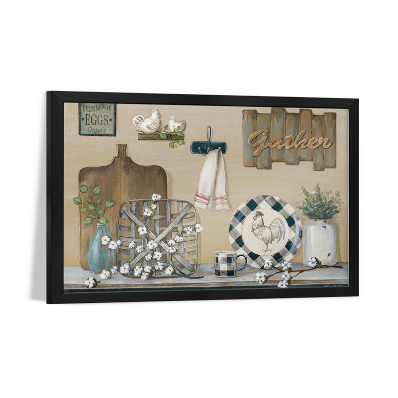 Farmhouse Kitchen Premium Framed Poster by Pam Britton, 16" H x 24" W