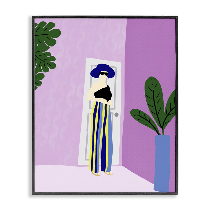 Art tendance, estampe numérique par Anna Quach, Noir, H 14 po x l 11 po