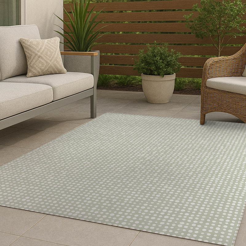Tapis d'extérieur antidérapant à pois assortis, Rectangulaire 2 pi x 3 pi