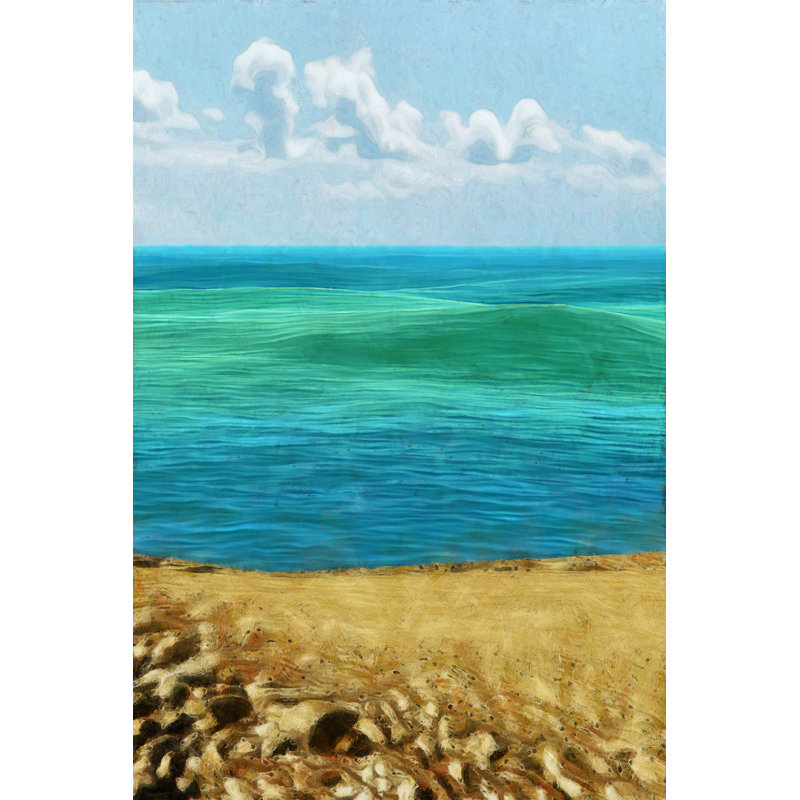 " Rocky Beachside II " Painting Print, 18" H x 12" W