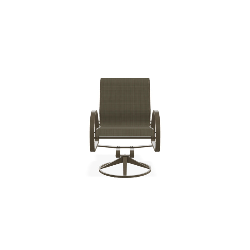 Aruba 1 Outdoor Dining Armchair, Textured Desert, Brown Sunbrella® Tweed