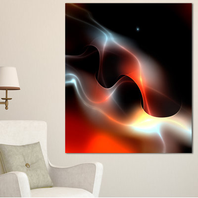 « red black abstract fractal design », impression sur toile tendue