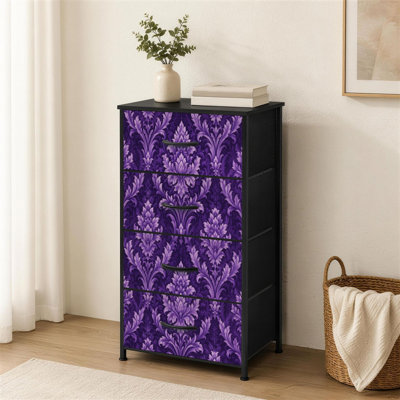Commode à 4 tiroirs pour chambre à coucher Petite commode victorienne haute pour petits organisateurs de placard avec commode
