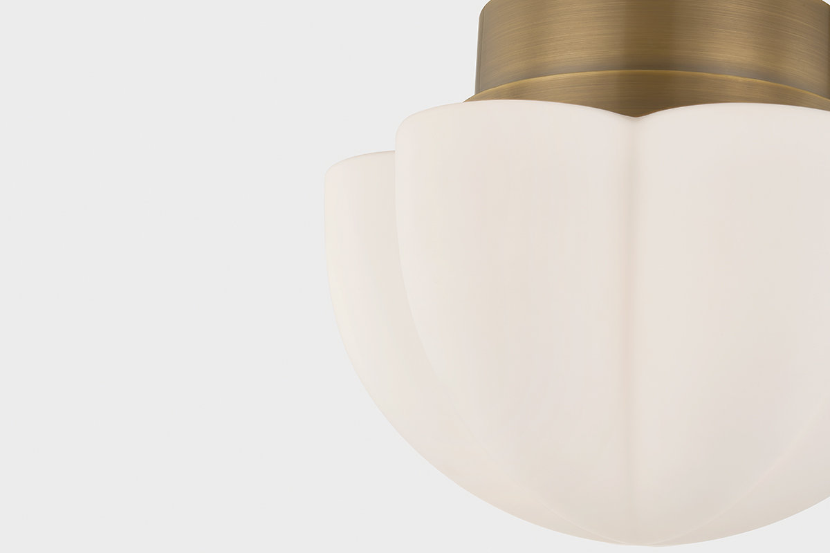 Seabrook Single Light Flush Mount, 25 W,  11.75" H x 15" W x 15" D