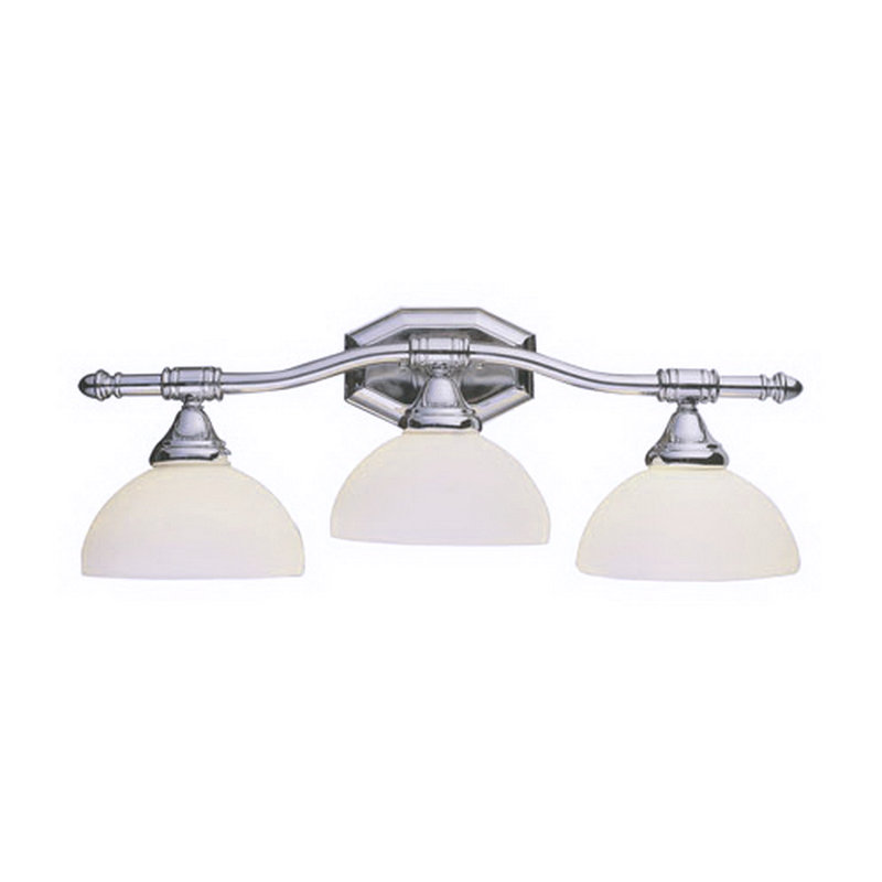 Éclairage pour salle de bain 3 lumières Louviers, Chrome