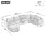 Canapé modulaire en chenille rembourré et désossé - aucun assemblage requis-819629650-809524029