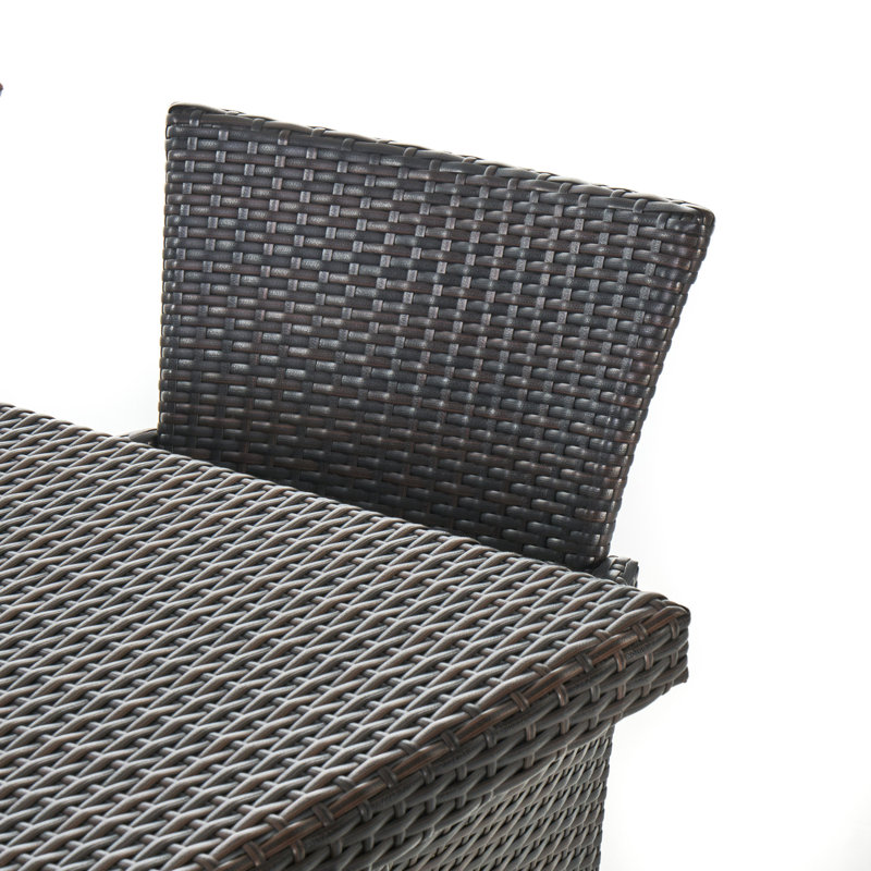 Belew 8 - Person Wicker Patio Dining Set with Square Table, Brown