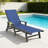 All-Weather HDPE & PVC-coated polyester Patio Chaise Lounge Chair with Arms, 5-Position Adjustable Backrest, Wheels & Built-In Cup Holder-690926507