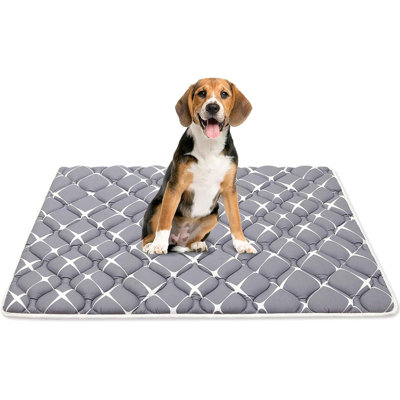 Ultra-Soft Dog Crate Bed – Washable And Anti-Slip Mat, Dark-Toned For Durability And Easy Cleaning