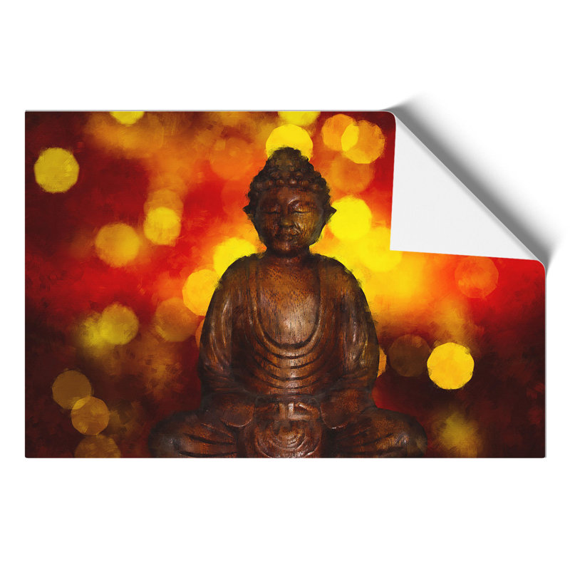 Buddha Statue Painting - Frameless Print, 30cm H x 42cm W x 0.1cm D