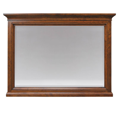 Wayside Inn Rectangle Solid Wood Beveled Mirror