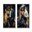 Ensemble de 2 décorations murales Harlem Renaissance Jazz Age Couple - Couple-102576235-102576234