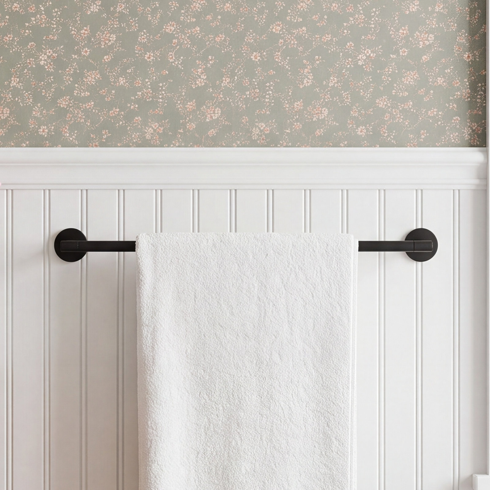 Trinsic Wall-Mounted Towel Bar, 1.13" H x 24" L x 3.31" D, Matte Black