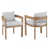 Coussin gris clair / structure en teck