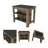 Kitchen Island, Three Shelves, Dark Brown / Onyx Finish-1296362080
