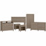 Ensemble de chambre à coucher 6 pièces avec tête de lit double / grand et rangement Katia