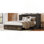 Lit ferme Farmhouse avec station de charge, lit plateforme pliable avec grand tiroir de rangement pour chambre d'amis, petite chambre