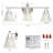 24 Inch Bathroom Vanity Light Fixtures, 3-Lights Modern Wall Sconce Lighting with Alabaster Glass Shade, Brushed Nickel Vanity Lighting for Bathroom Mirror