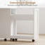Table de couture coulissante de 53 po de largeur avec rangement, bureau de machine à coudre mobile avec tiroirs et armoire réglable-137905882