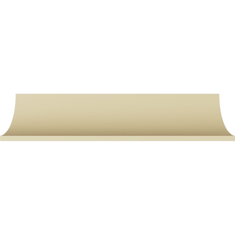 Primed White Polyurethane Geometric Crown Moulding Sample