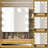 Makeup Vanity Set with Lights, USB & Power Outlet and 8 Drawers-770523658
