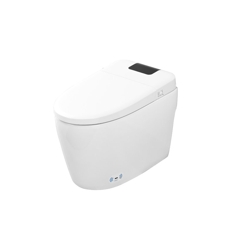 Smart Toilet Bidet With Heated Seat, Led Display, Self-Cleaning Nozzle, Night , Warm Air Drying Function Ceramic Pre-Wet Functionality