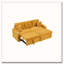 Canapé-lit 80 po en velours côtelé pliable avec porte-gobelet et coussin-2056337737
