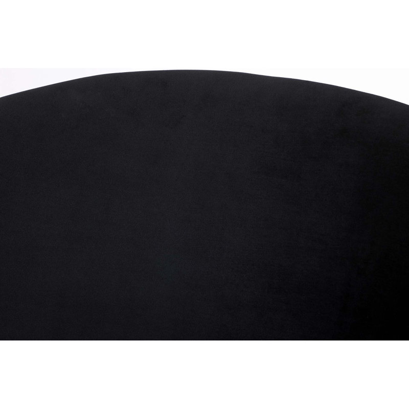 Chaise en velours pour la maison / le bureau / la salle à manger, Noir