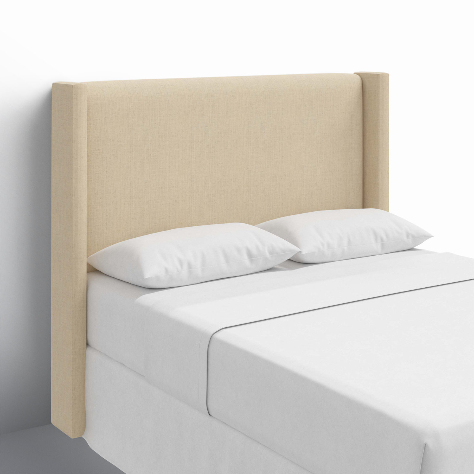 Hanson Upholstered Headboard, Full, Classic Linen Linen