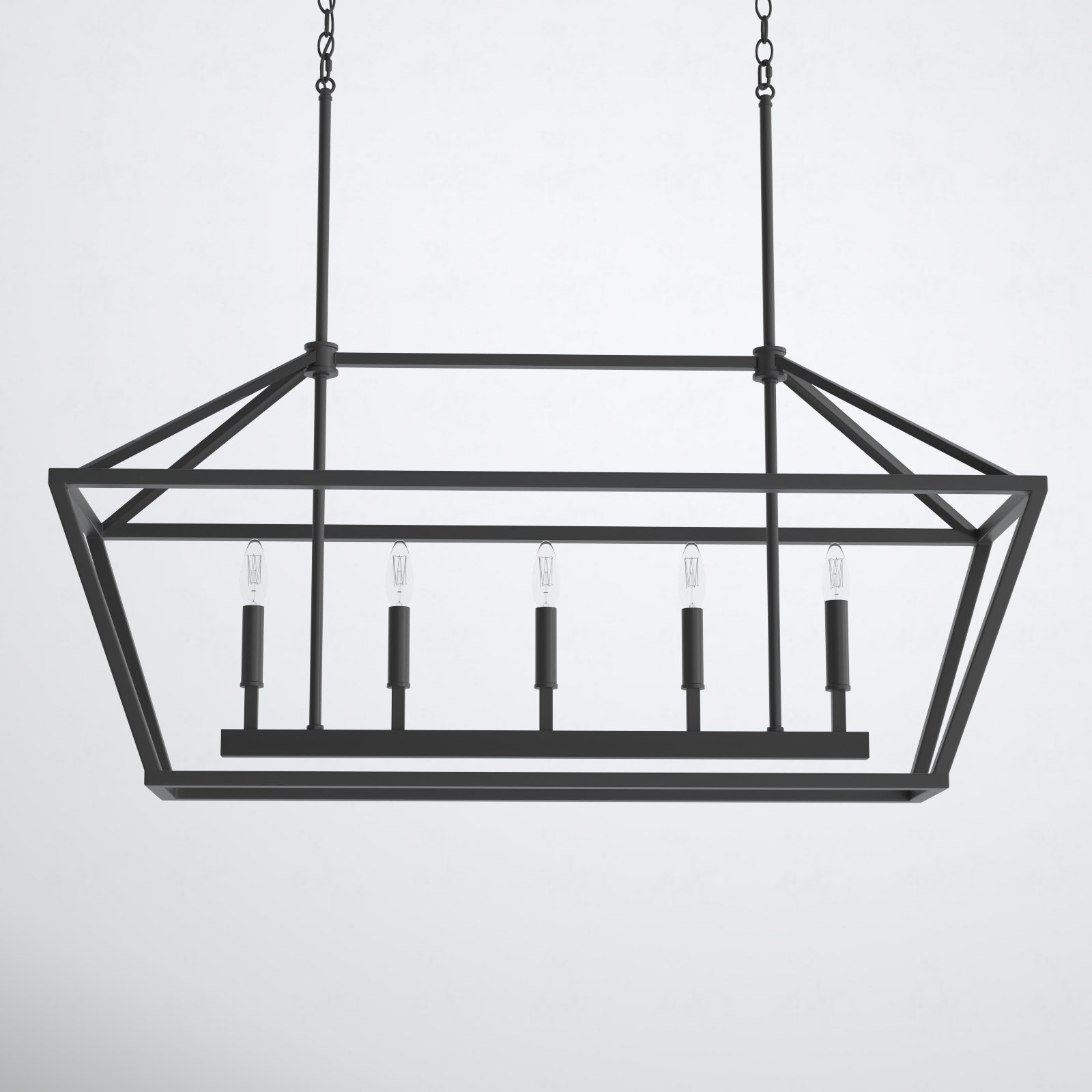 Glenhaven 5 Light Dimmable Pendant, Matte Black