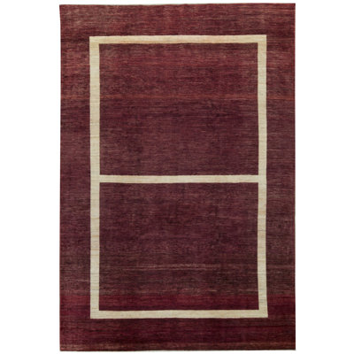 Tapis rouge noué à la main de haute qualité