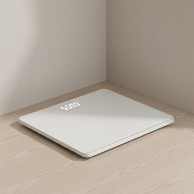 High-Precision 550 Lb Extra-Large Capacity Bathroom Scale With Extra-Wide Weighing Pan And Large LCD Screen. Ideal For Weight Measurement. Silver.