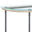 Table de canapé en verre transparent et finition sable gris