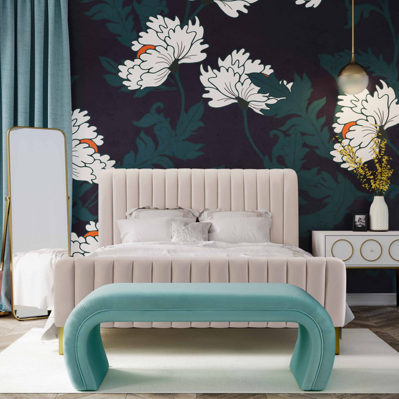 Barnes Storage Bench, Bright Blue Velvet
