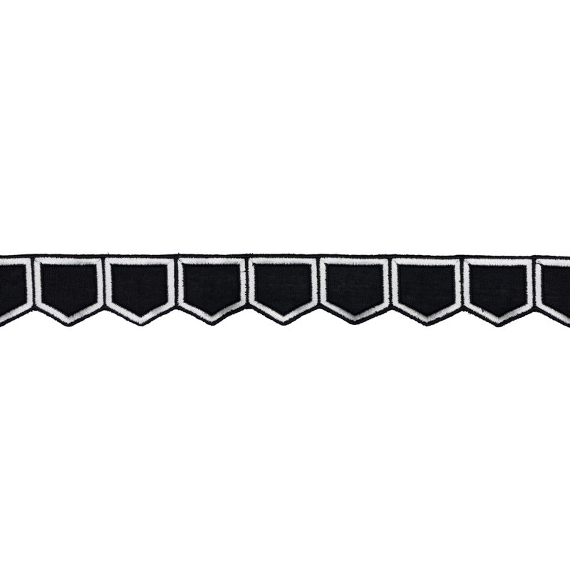 Schumacher x David Kaihoi Honeycomb Trim, Black