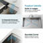 Évier de cuisine en acier inoxydable, 30 po x 22 po Évier simple, lavabo sur pied fait à la main brossé, avec planche à découper, passoire