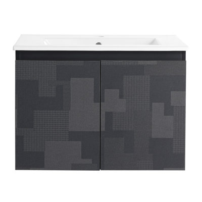 24'' Bathroom Cabinet. Ceramics Sink. Soft-close Door. Plywood. Sink Vanity. . Ceramics. Modern Plywood