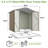 6 Ft. W X 4 Ft. D Metal Storage Shed With Floor Frame, Brown-124456356