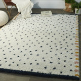 Warmley Polka Dots Shag Area Rug