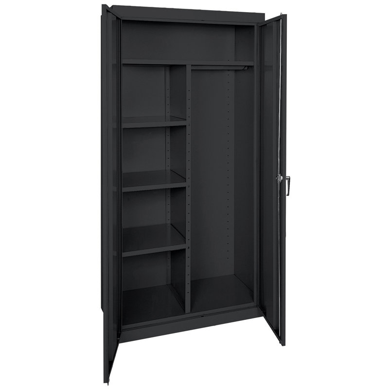Armoire de rangement en acier Classic de l 36 po x P 24 po x H 72 po Classic Sandusky par Sandusky, Noir
