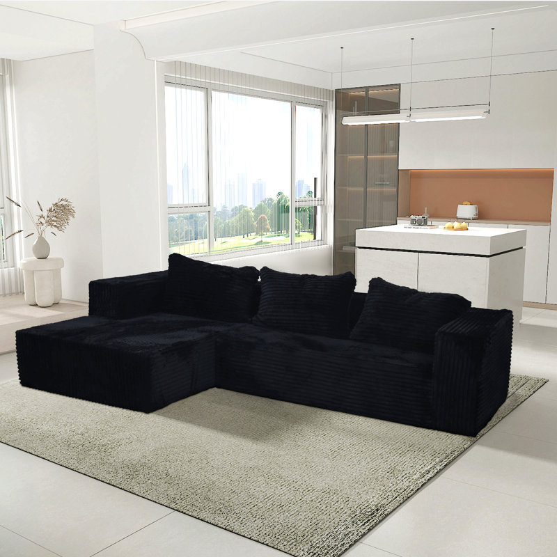 Canapé modulaire Compress, Noir