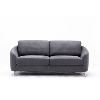 Eye-Catching Gray Linen Swivel Armchair , Rotating Mechanism, Comfortable Use Comfy Footrest, Strong Inner Frame, Relaxing Addition