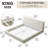  Airframe King Size Bed Frame With Ergonomic Angled Foam Cushioned Headboard, Minimalist Design Platform Bed Frame, No Box Spring Needed, Easy Assembly (Beige)-1544602486-1544602483