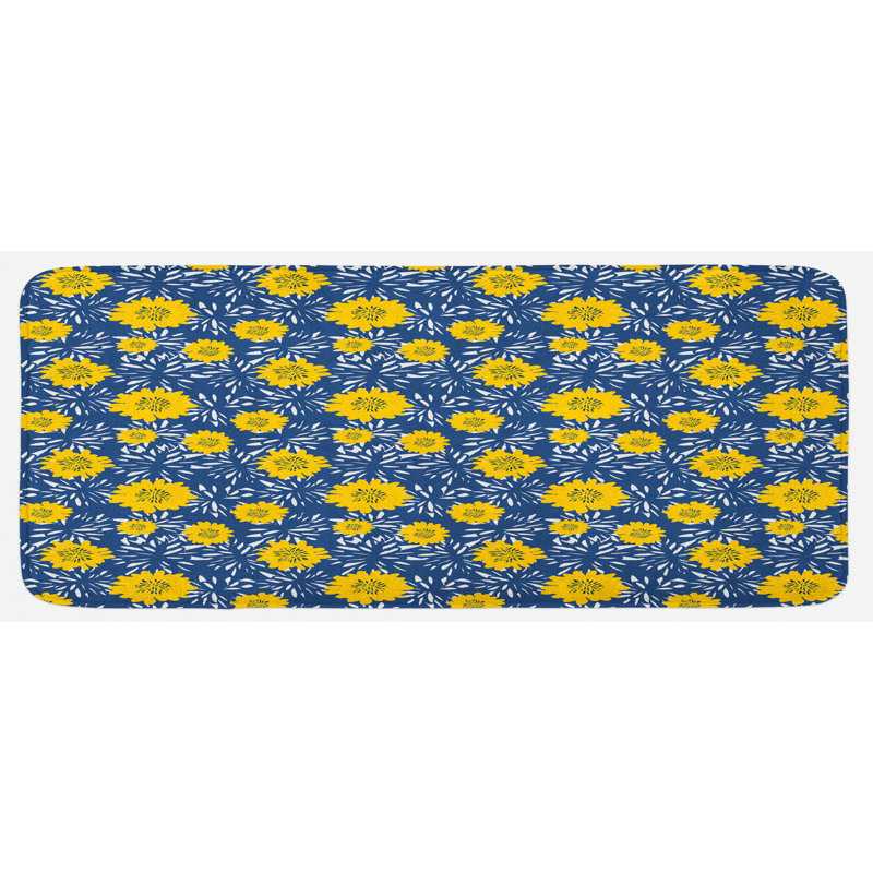 Cottage / Country Floral Synthetic Kitchen Mat