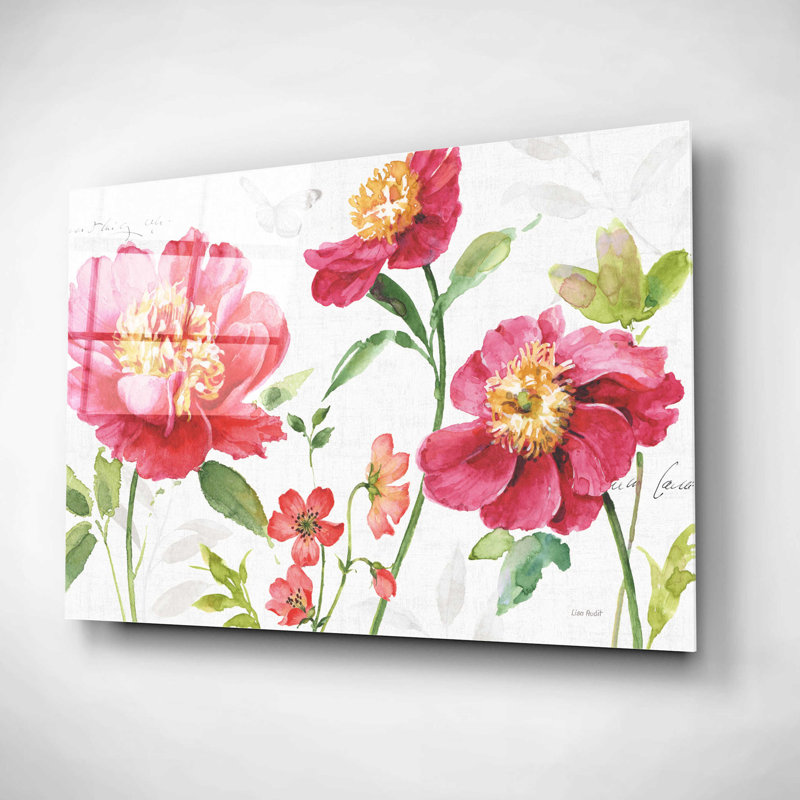«Pink Garden I» par Lisa Audit, H 12 po x l 16 po x P 0,13 po
