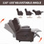 Fauteuil inclinable manuel brun en similicuir pour le salon avec mécanisme de mouvement robuste, 8 nœuds vibrants et 3 modes de massage-1516013496