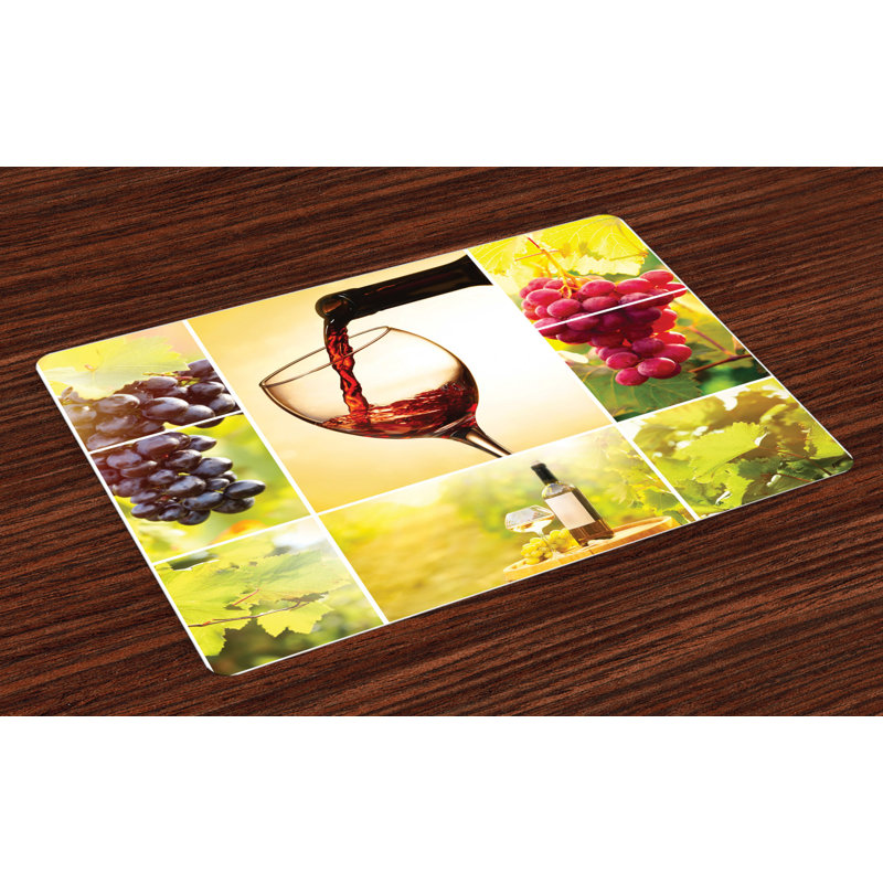 Ashmitha Wine Vineyard Grape Harvest Placemat